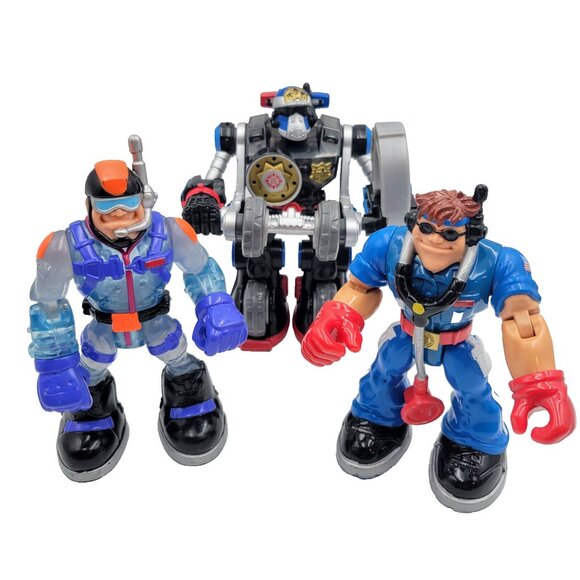 Rescue Heroes Lot of 3 Loose Figures Matt Medic Robo Team Clamp Down Hydro Team - Picture 1 of 16